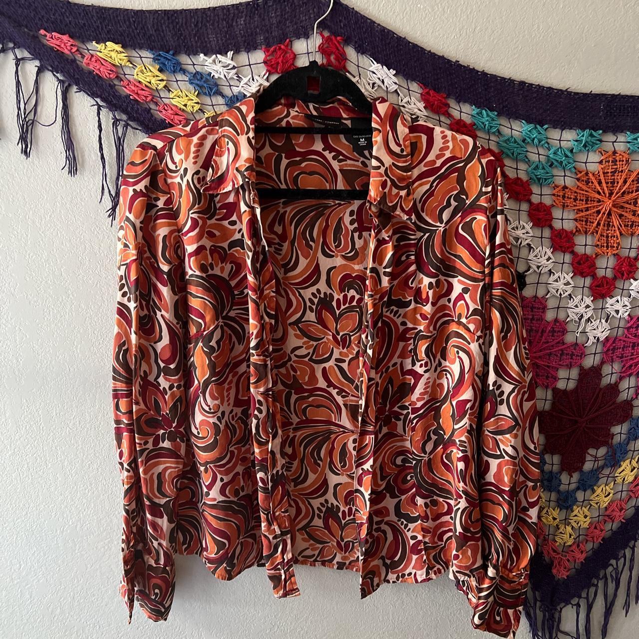 Product Image 1 - Groovy Silk Blouse
warm hued 70's