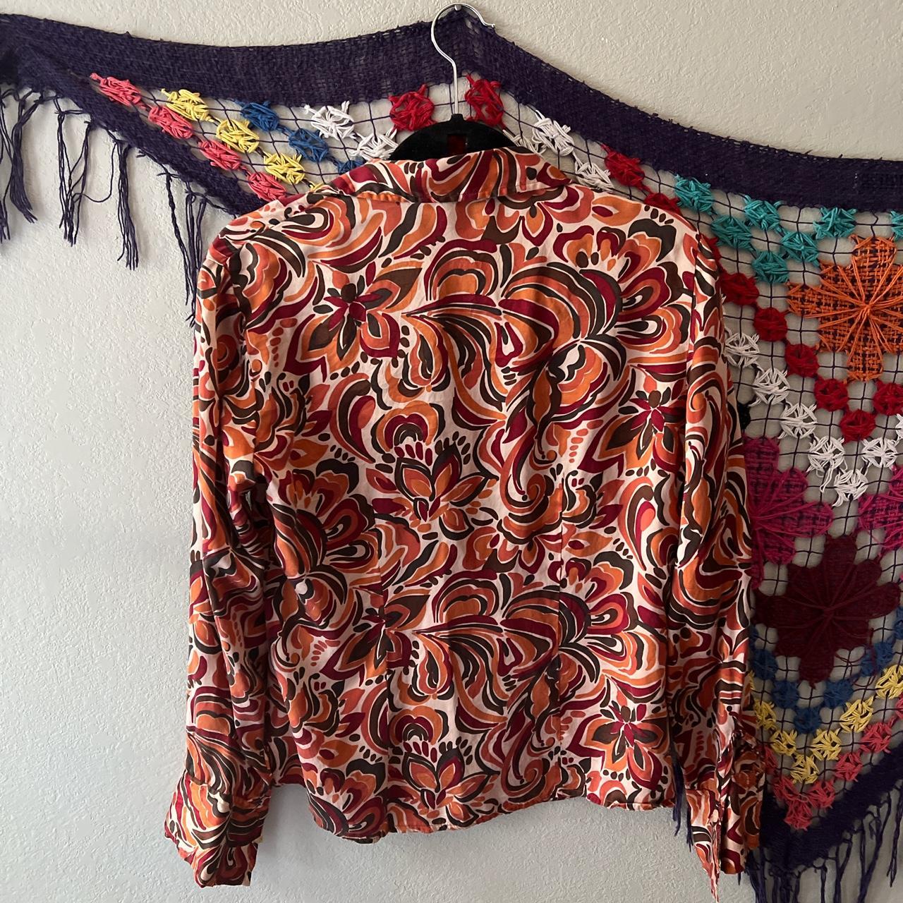 Product Image 4 - Groovy Silk Blouse
warm hued 70's