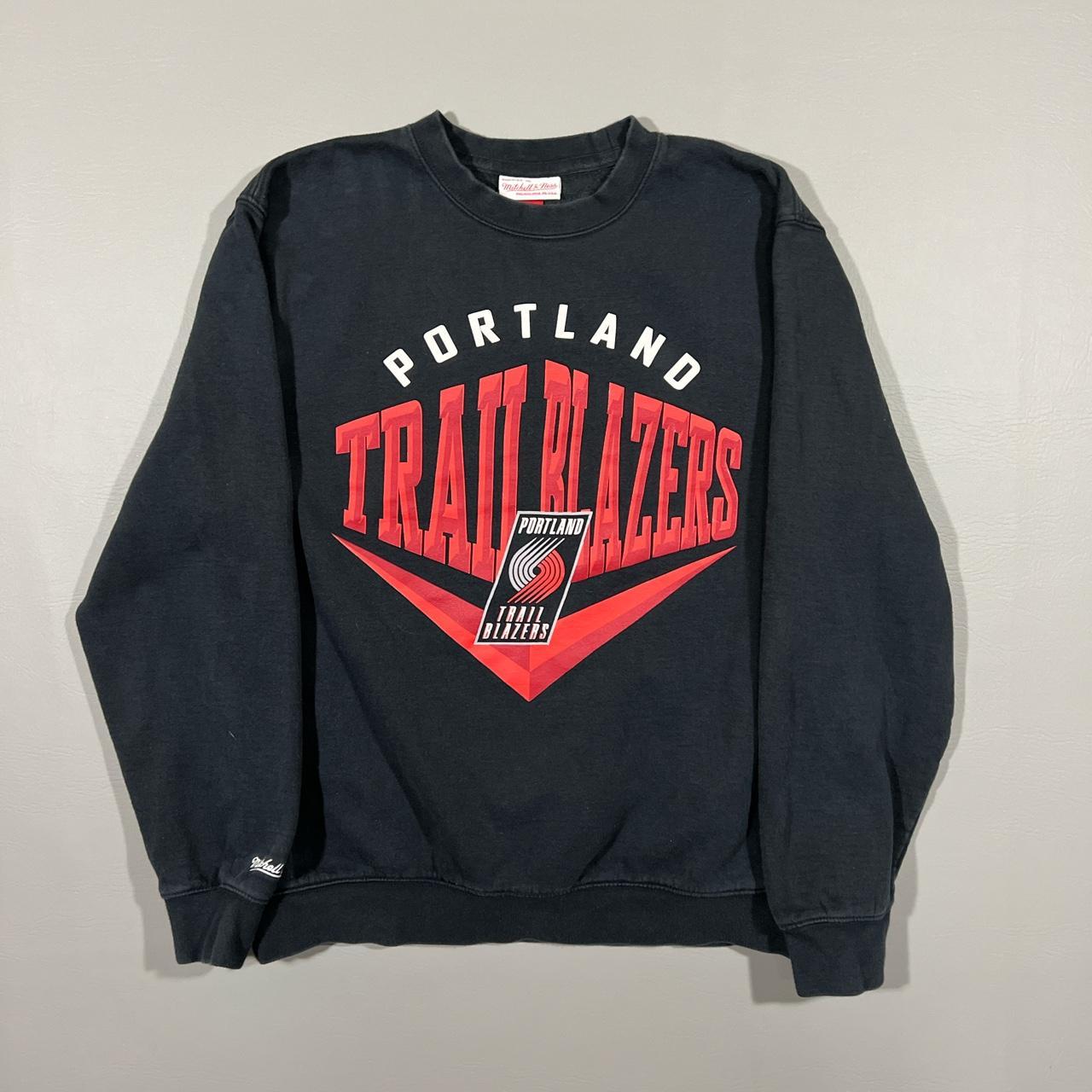 trail blazers crew neck sweatshirt