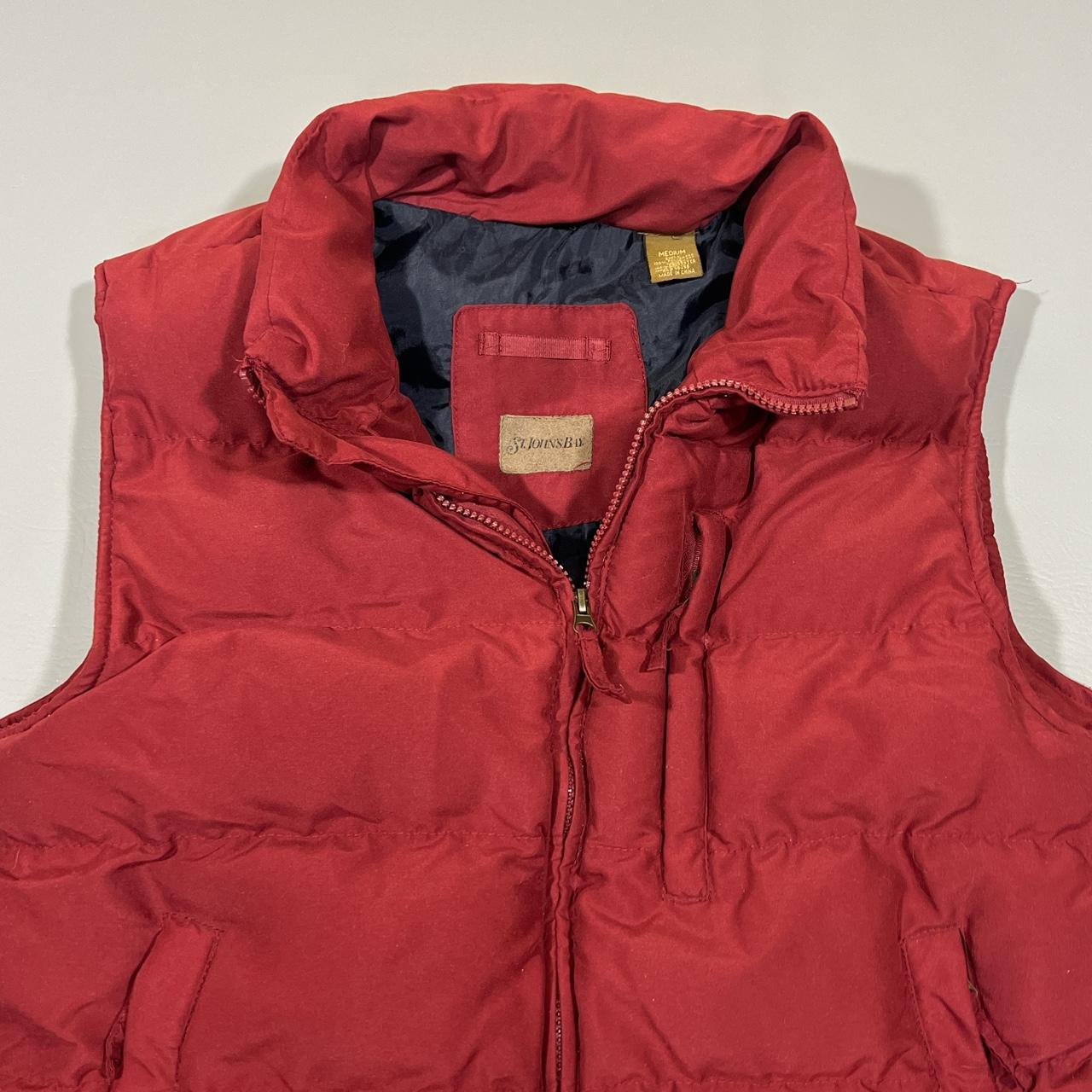 Men's Burgundy and Red Gilet | Depop