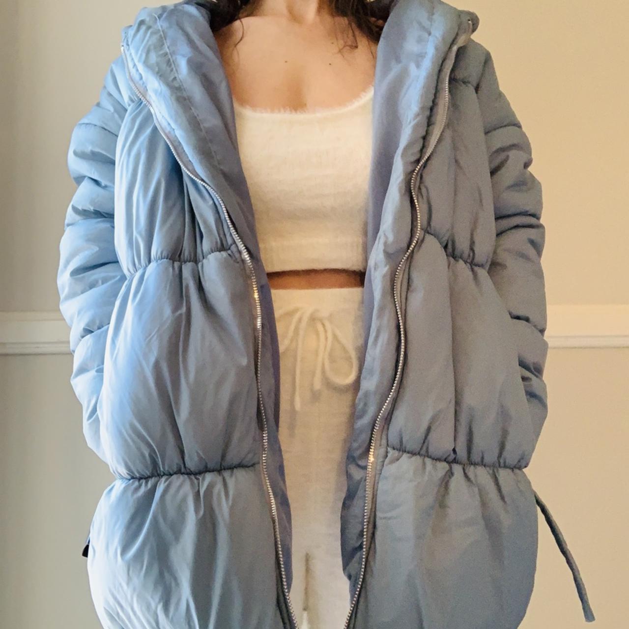 university blue puffer jacket