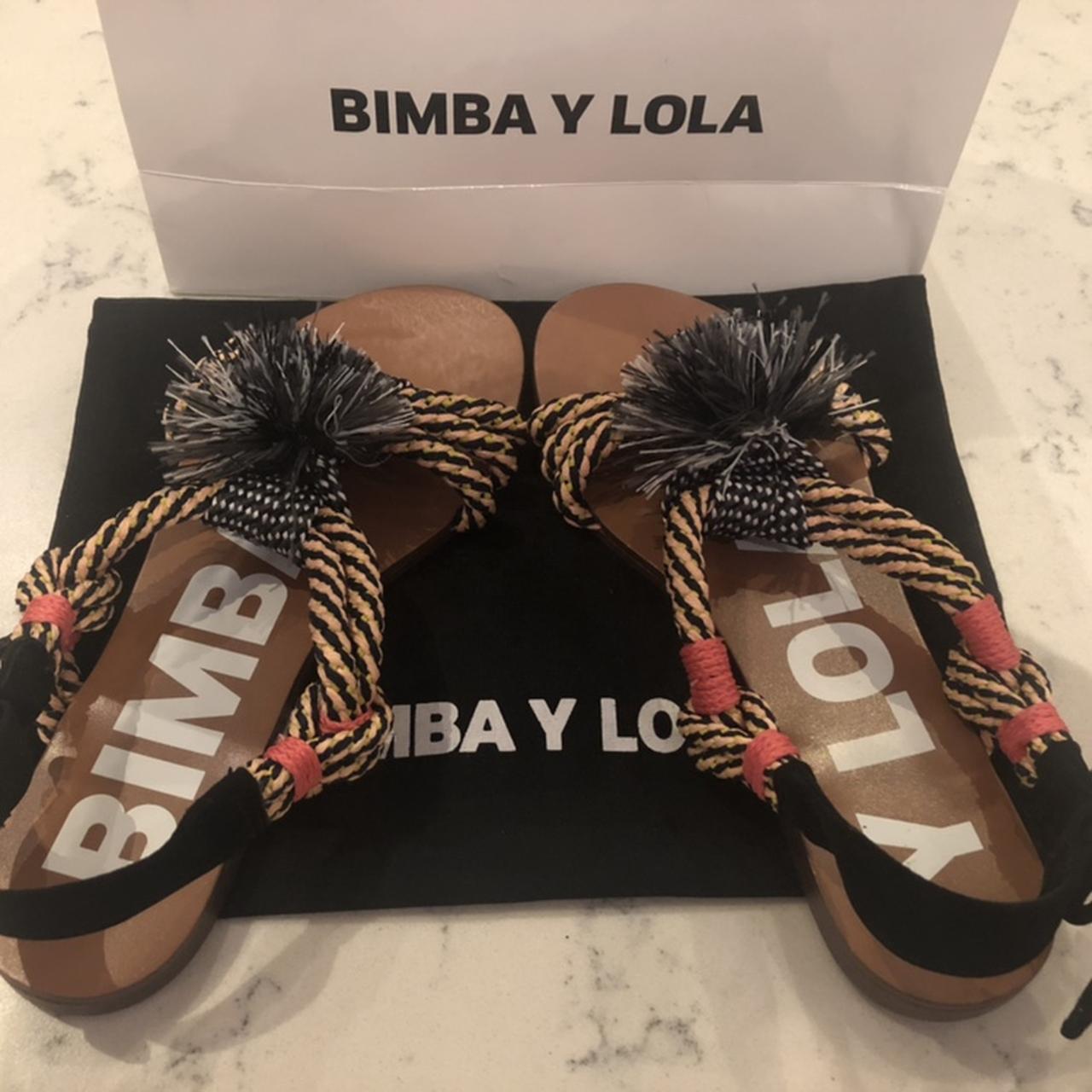 Bimba Y Lola mesh-strap high heel leather sandals in - Depop