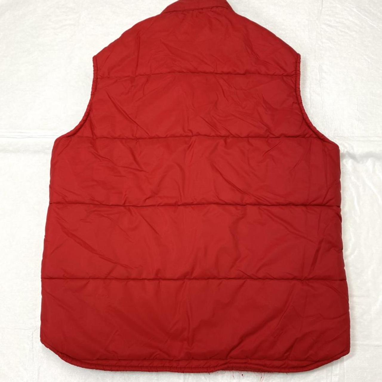 1980s LL Bean, West Branch puffer vest, red with 2 | Depop
