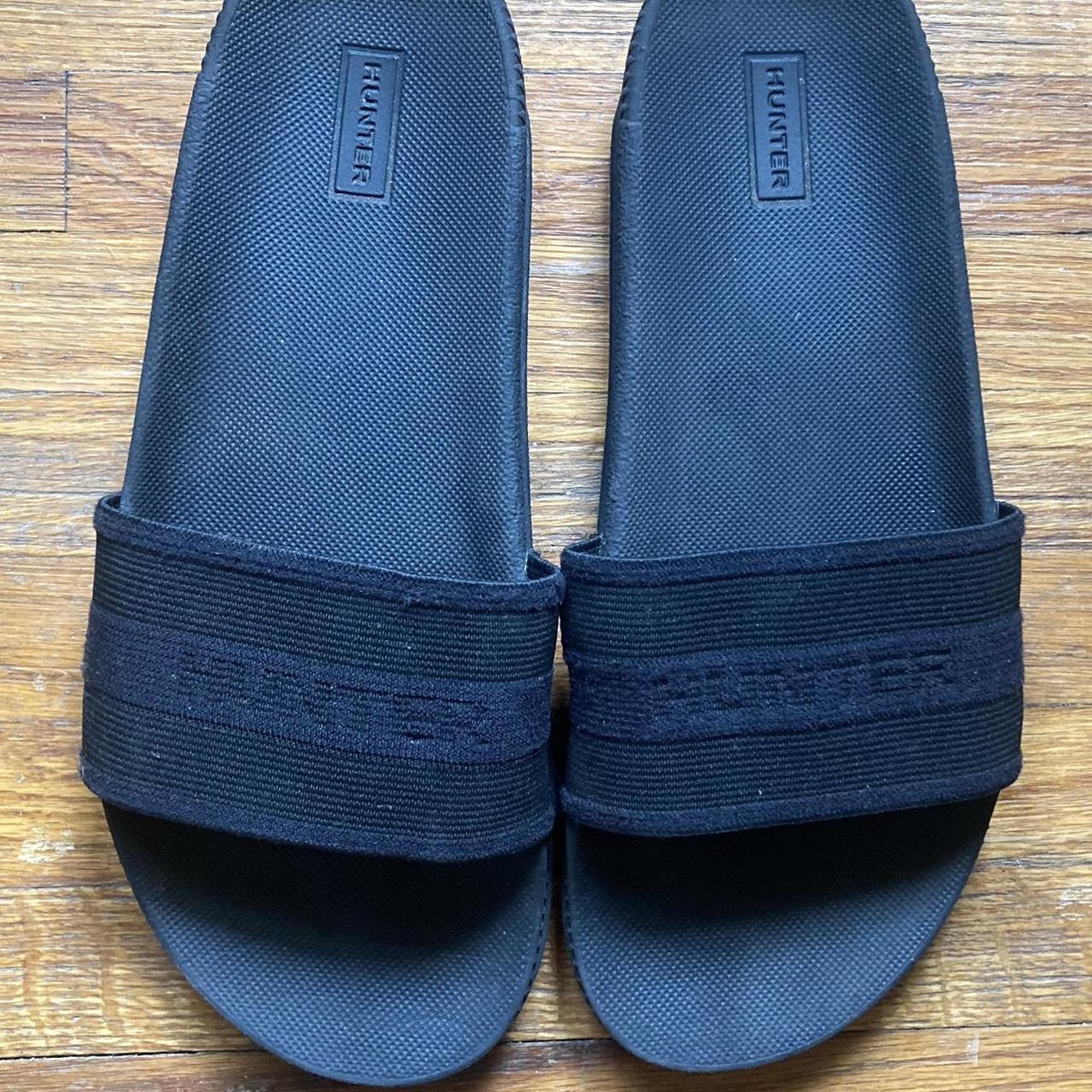 Black Hunter slides, women’s size 8, worn once... Depop