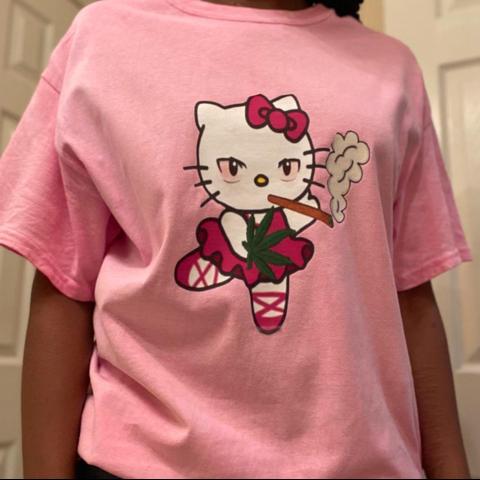 Taniokas Marketplace Hello Kitty Poke Bowl Girl's Shirt Dark Pink