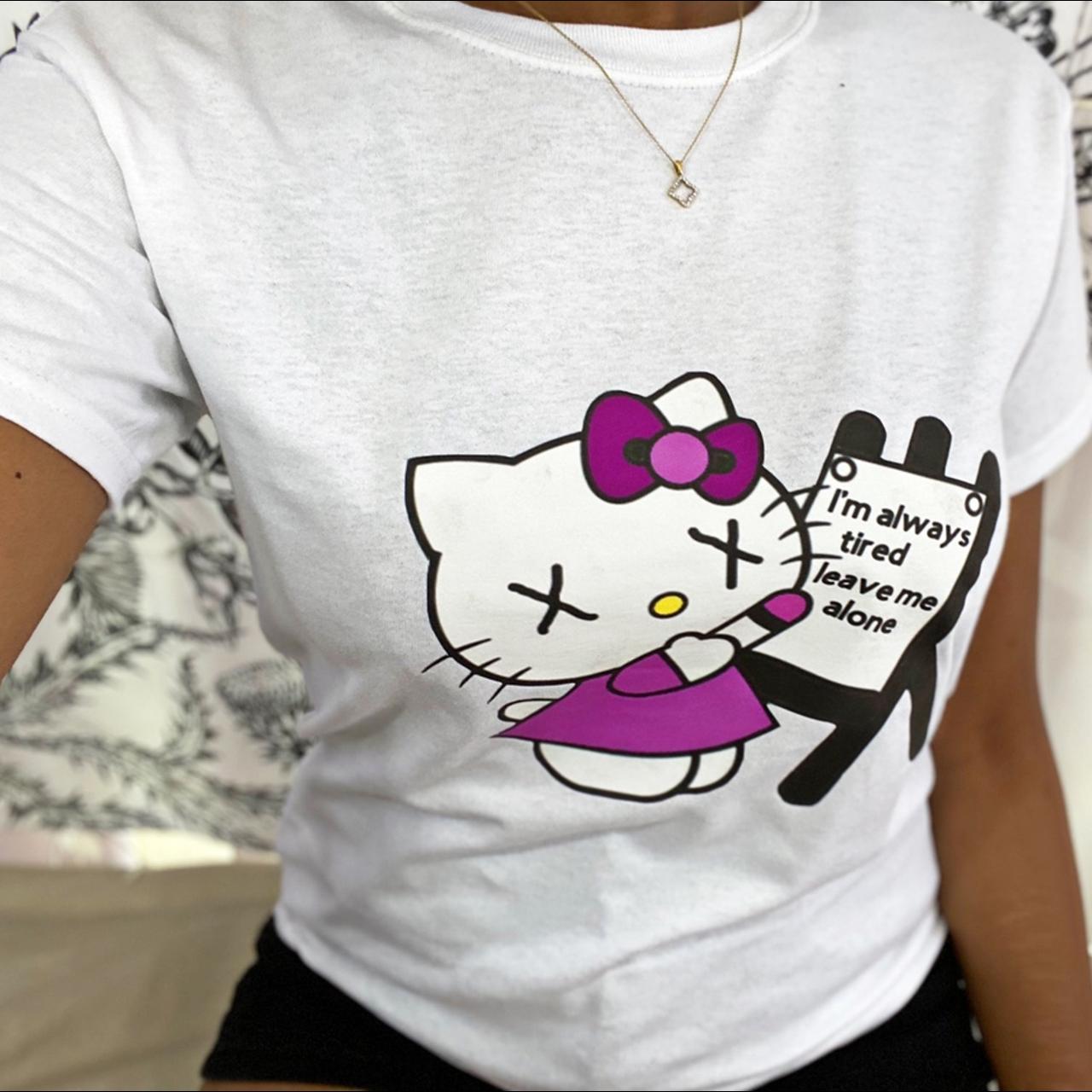 Hello Kitty Stoner Shirt 🖤💕 1/1 Shirt Designed By - Depop