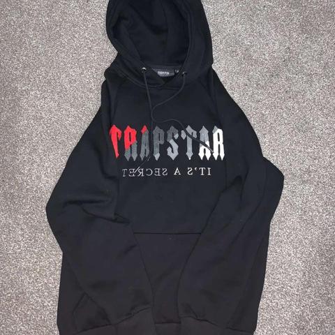 Trapstar Black and Red Full Tracksuit Brand New - Depop