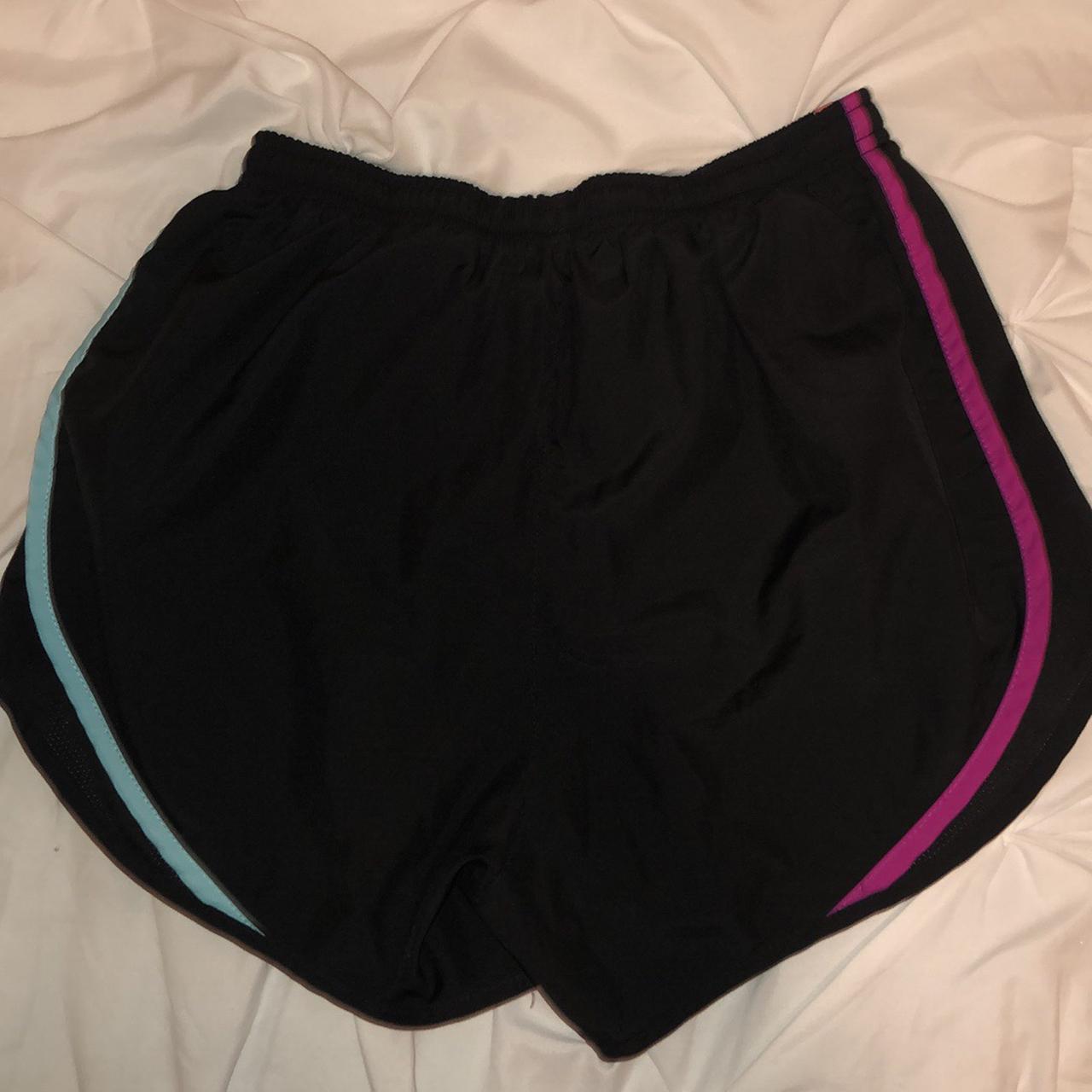 Black nike shorts with colorful trim hotsell