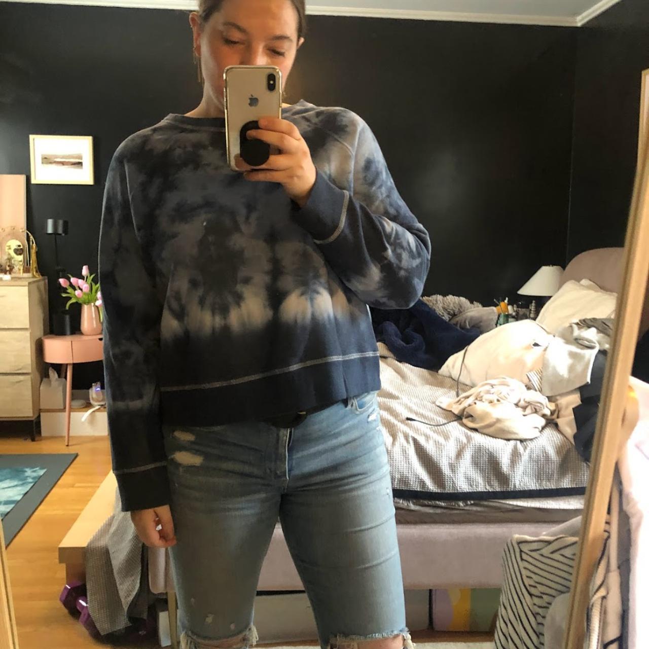 Joy Lab tie dye sweatshirt slightly cropped so