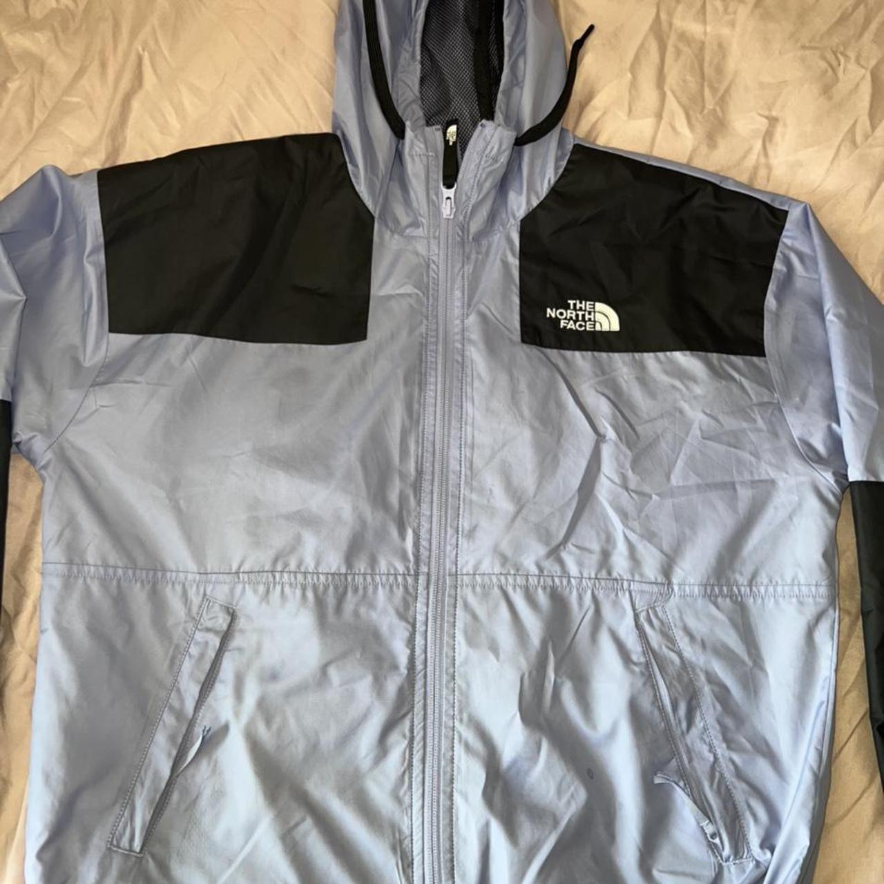 The North face windbreaker Lilac/ blue Great for... - Depop