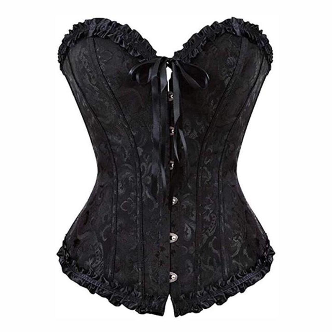 corsetto nero di pizzo acquistato su amazon e mai... - Depop