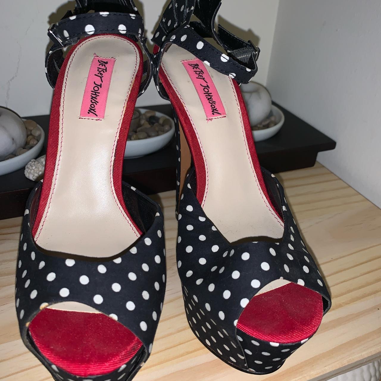 Betsey johnson sale polka dot heels