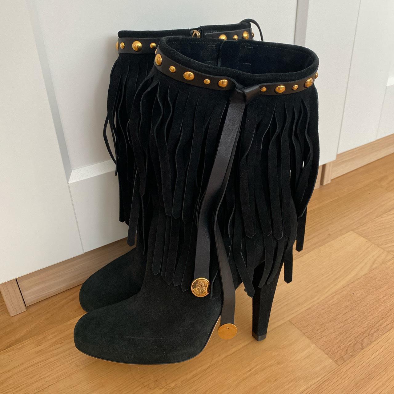 Gucci clearance fringe boots