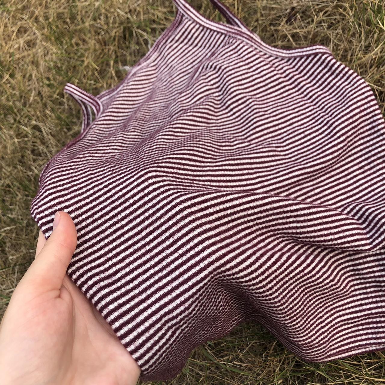 Women's Burgundy and White Vest (4)