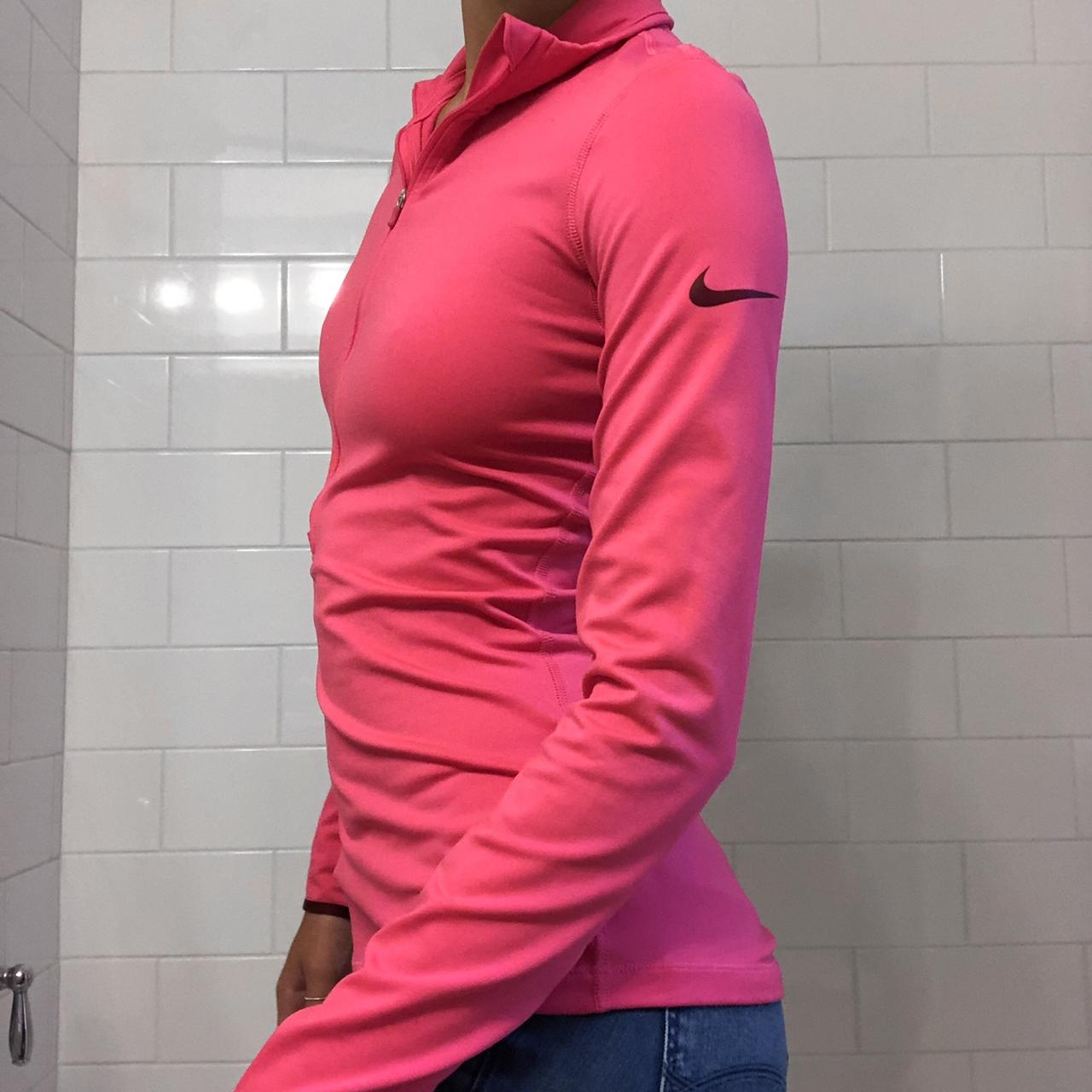 Long Sleeve Neon Pink Nike Half Zip Neon Pink Nike Quarter Size Xs