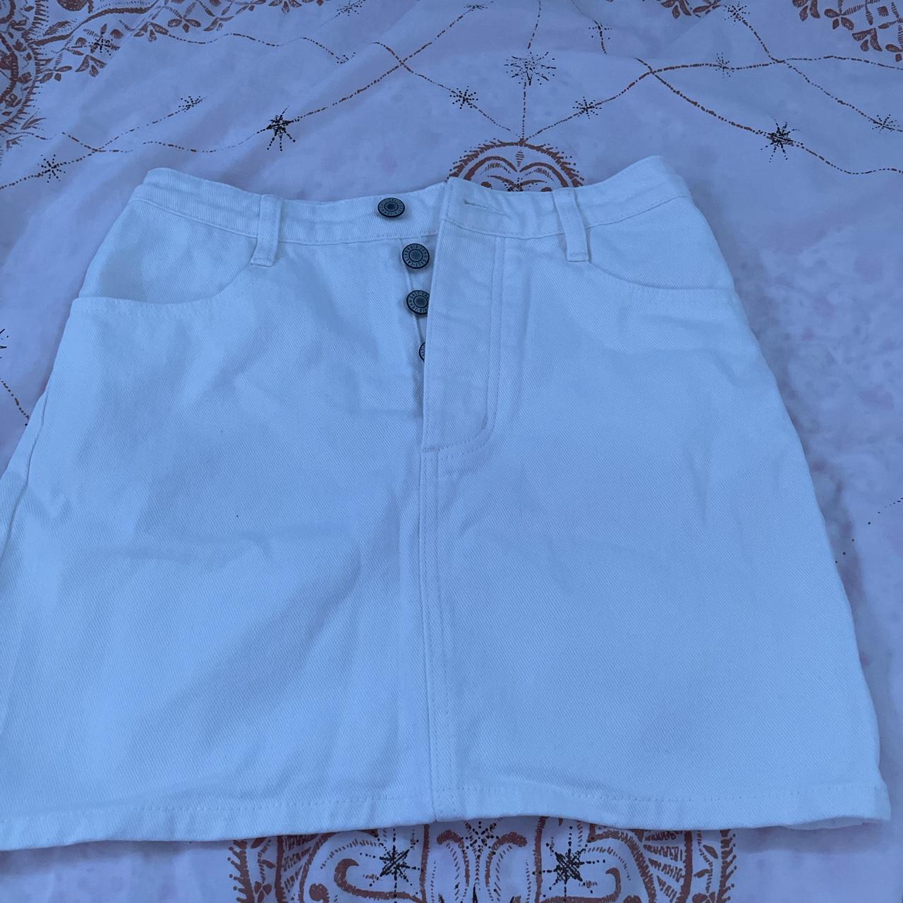 brand new with tags brandy melville white jean skirt... Depop
