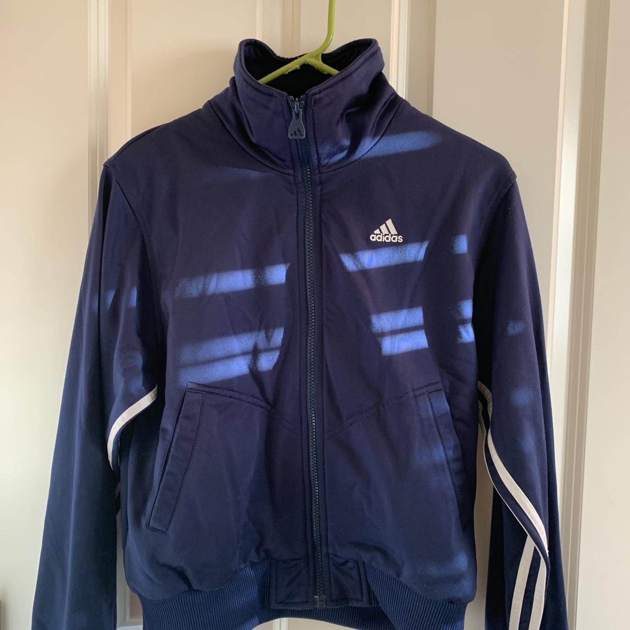 vintage navy blue adidas jacket worn once or twice... Depop