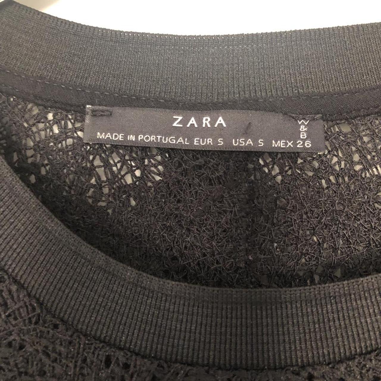 Zara black crochet top, never worn but the label was... - Depop