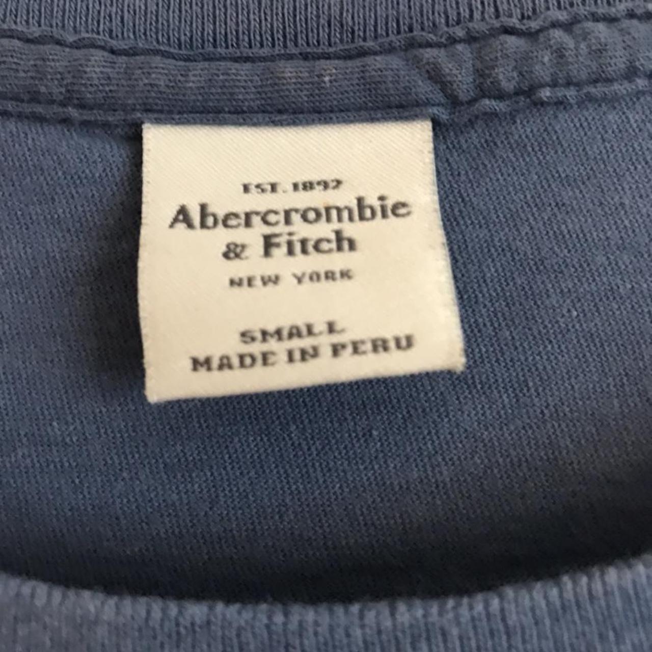 Abercrombie & Fitch Women's Blue T-shirt | Depop