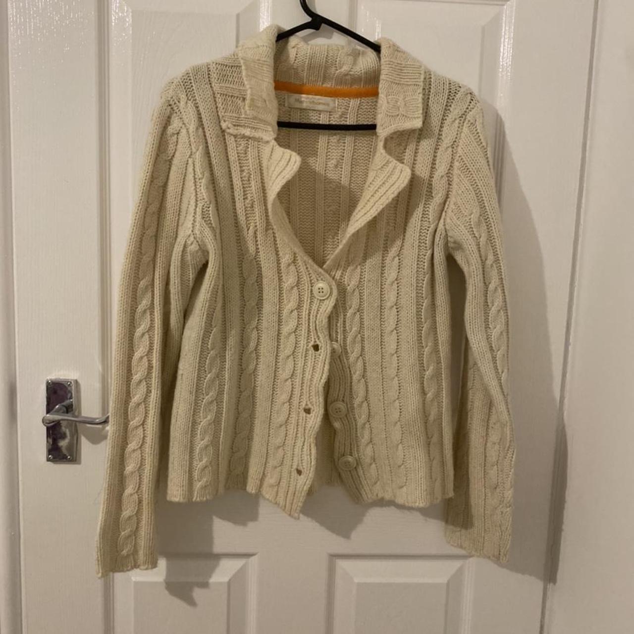 Cable knit long sleeve button up sweater. Similar to... Depop