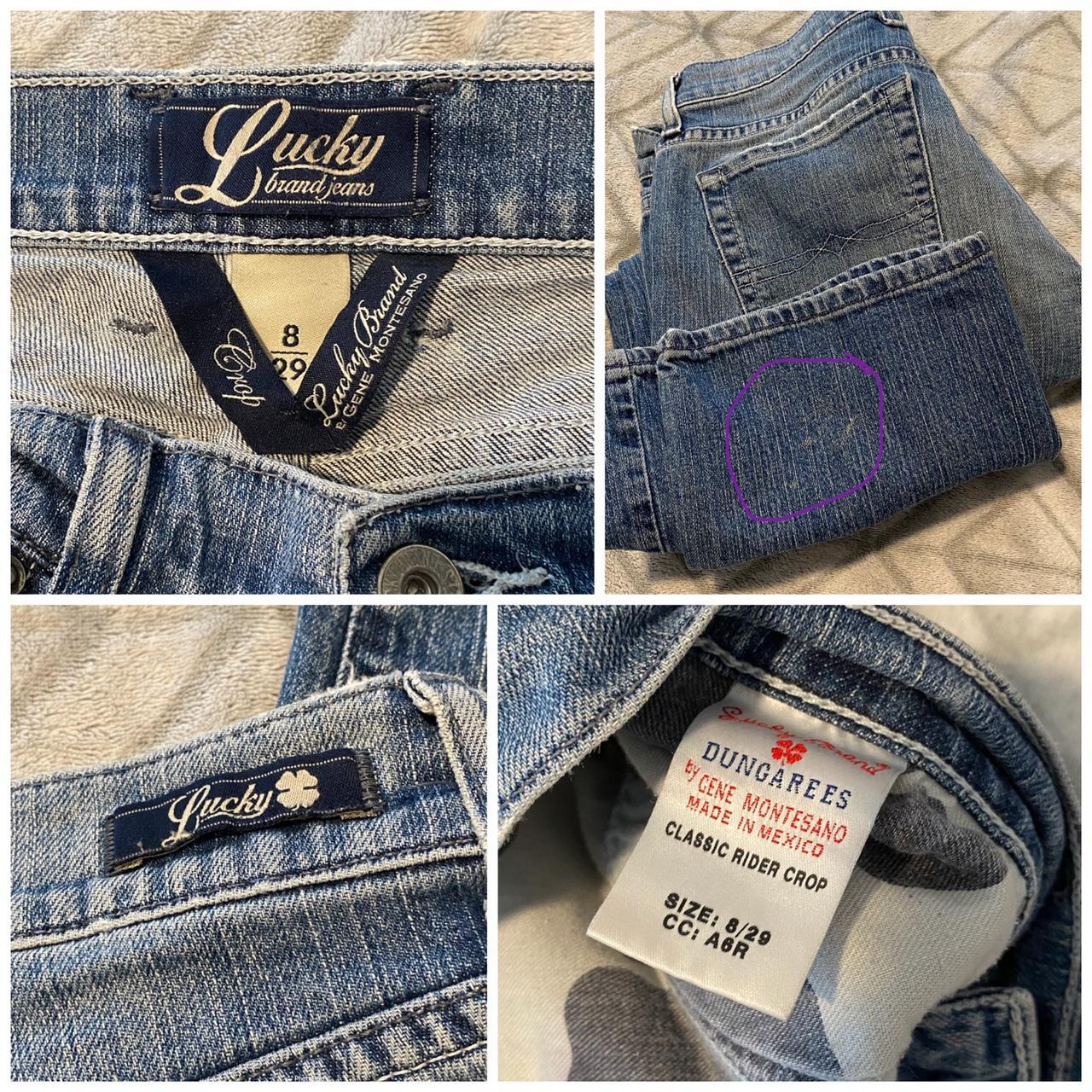 Item: Jeans Size 14 Capri Cut Off Denim Womens Blue - Depop