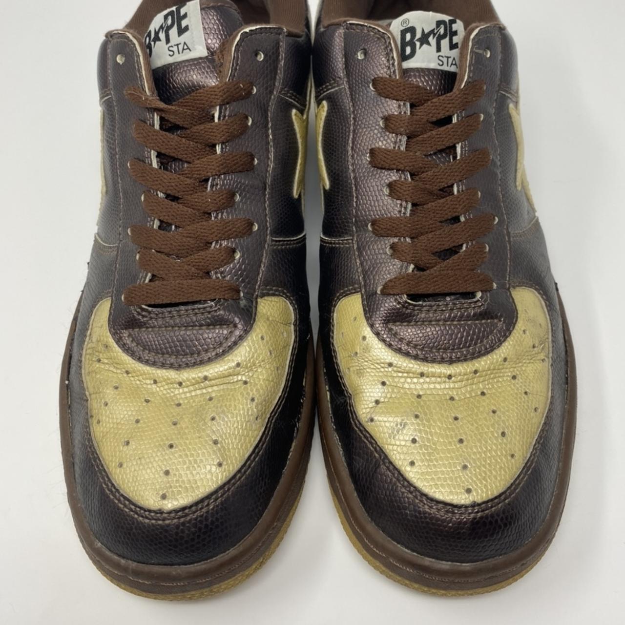 Vintage Bapesta Brown / Tan Sneaker Shoe Bape Travis... - Depop