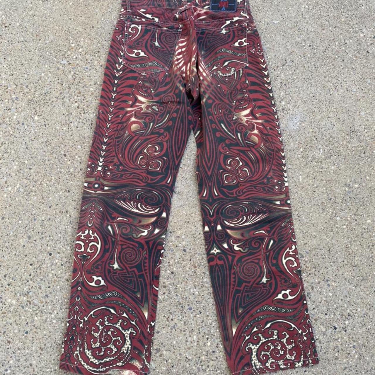 Gaultier Jeans Women's Burgundy and Black Trousers (4)