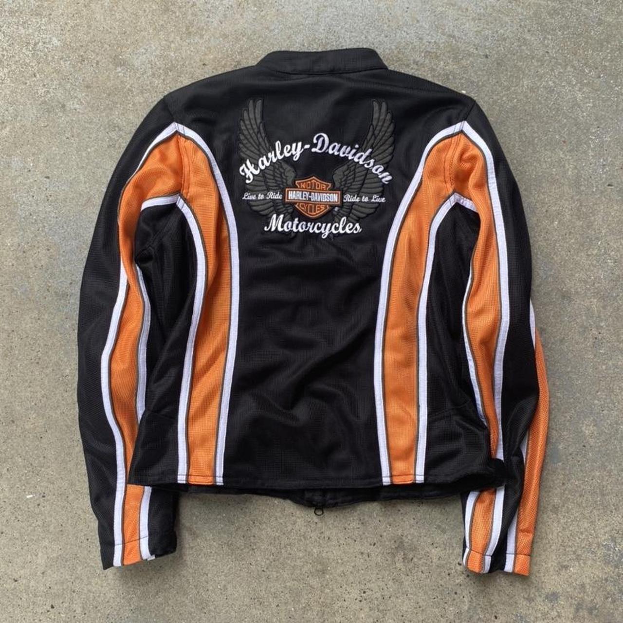 vintage harley davidson motorcycle jacket / coat - Depop