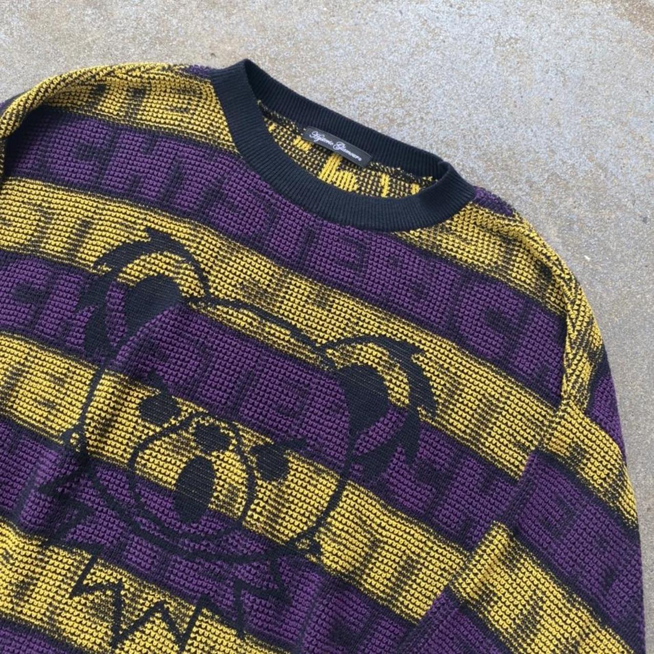 Hysteric Glamour Men's Purple and Yellow Jumper (2)
