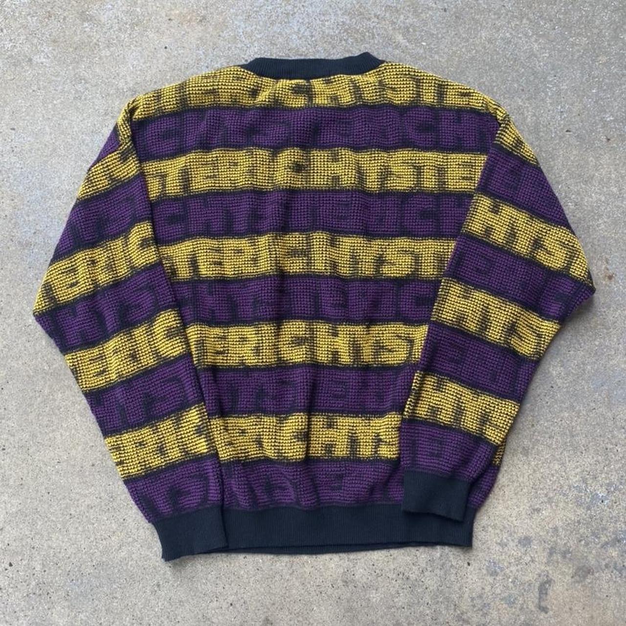 Hysteric Glamour Men's Purple and Yellow Jumper (4)