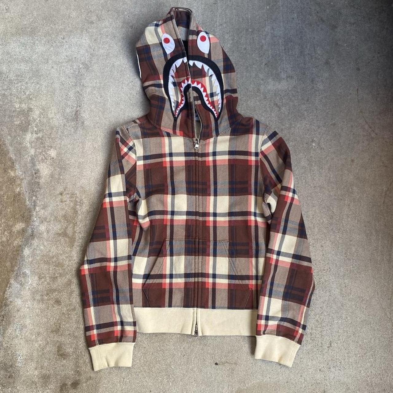 Bape plaid hoodie new arrivals