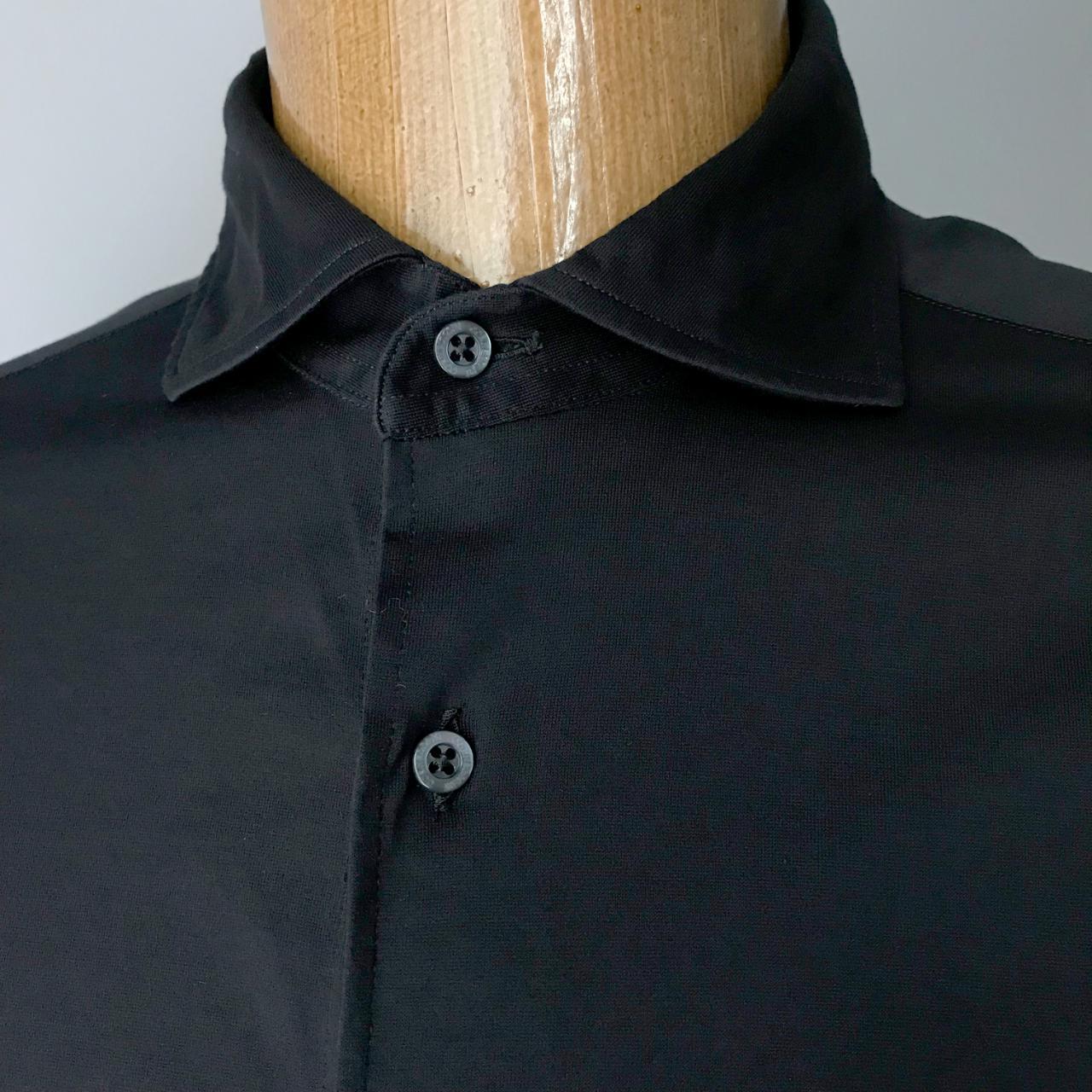 Product Image 2 - Modern black dress shirt with