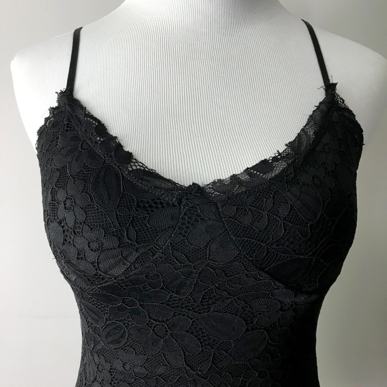 Black lace bustier style bodysuit from Noctex in a... - Depop