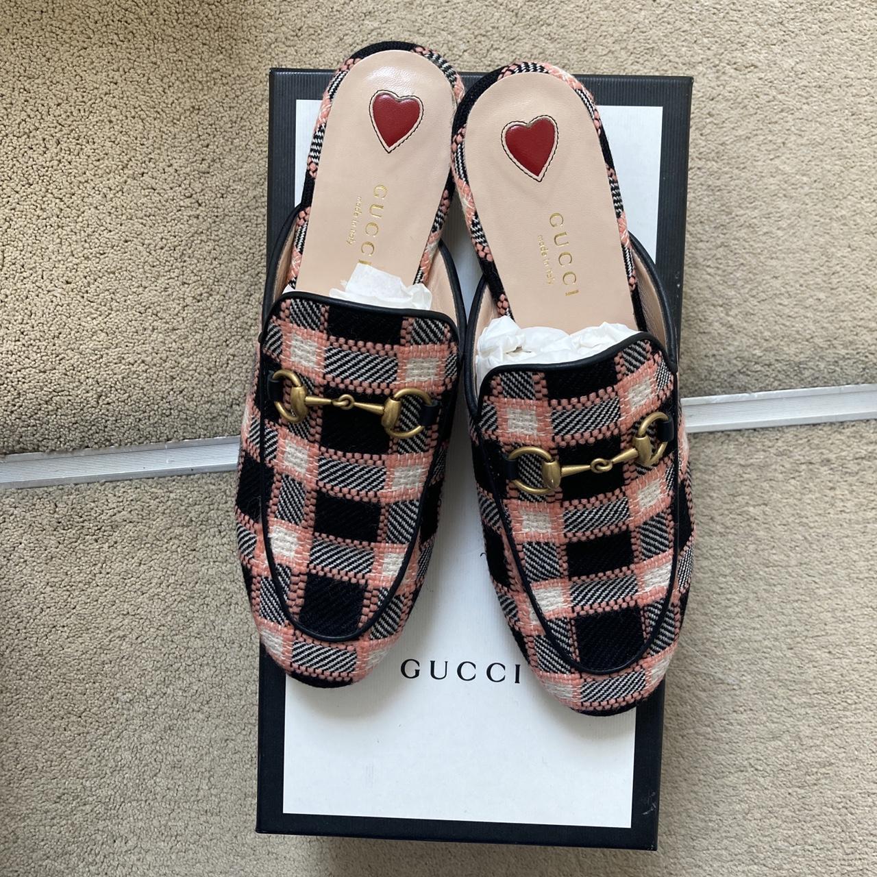 Gucci clearance tweed mules