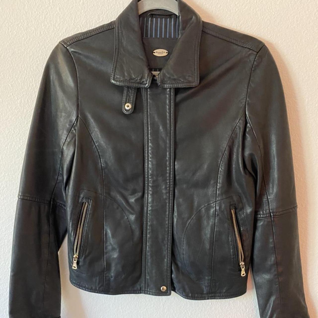 Massimo Dutti leather jacket! #leatherjacket... - Depop