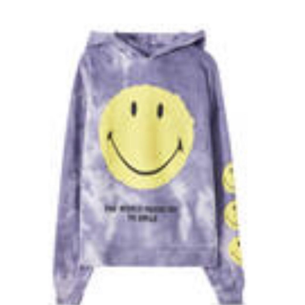 Purple Pull And Bear Smiley Hoodie Smiley® Oversized Hoodie, Blue
