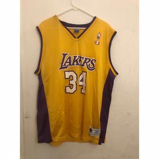 shaq lakers jersey kids xl but definitely could fit - Depop