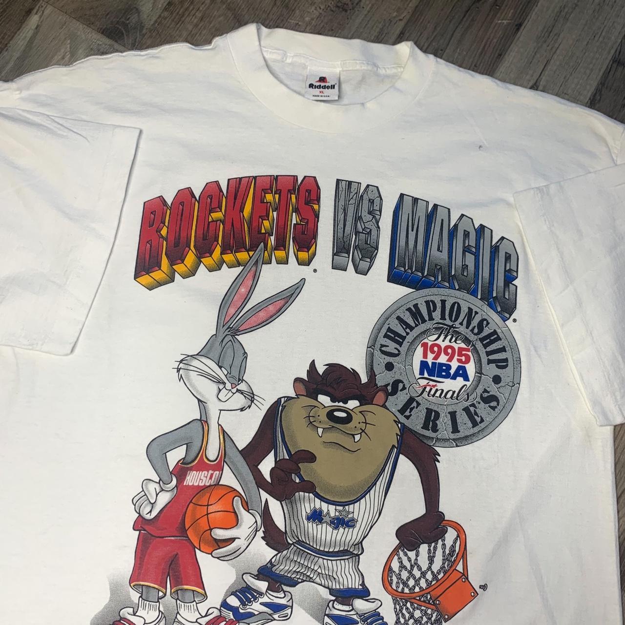 Vintage 1995 Houston Rockets Looney Tunes... - Depop