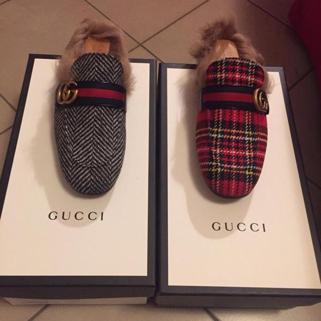 gucci tartan slippers