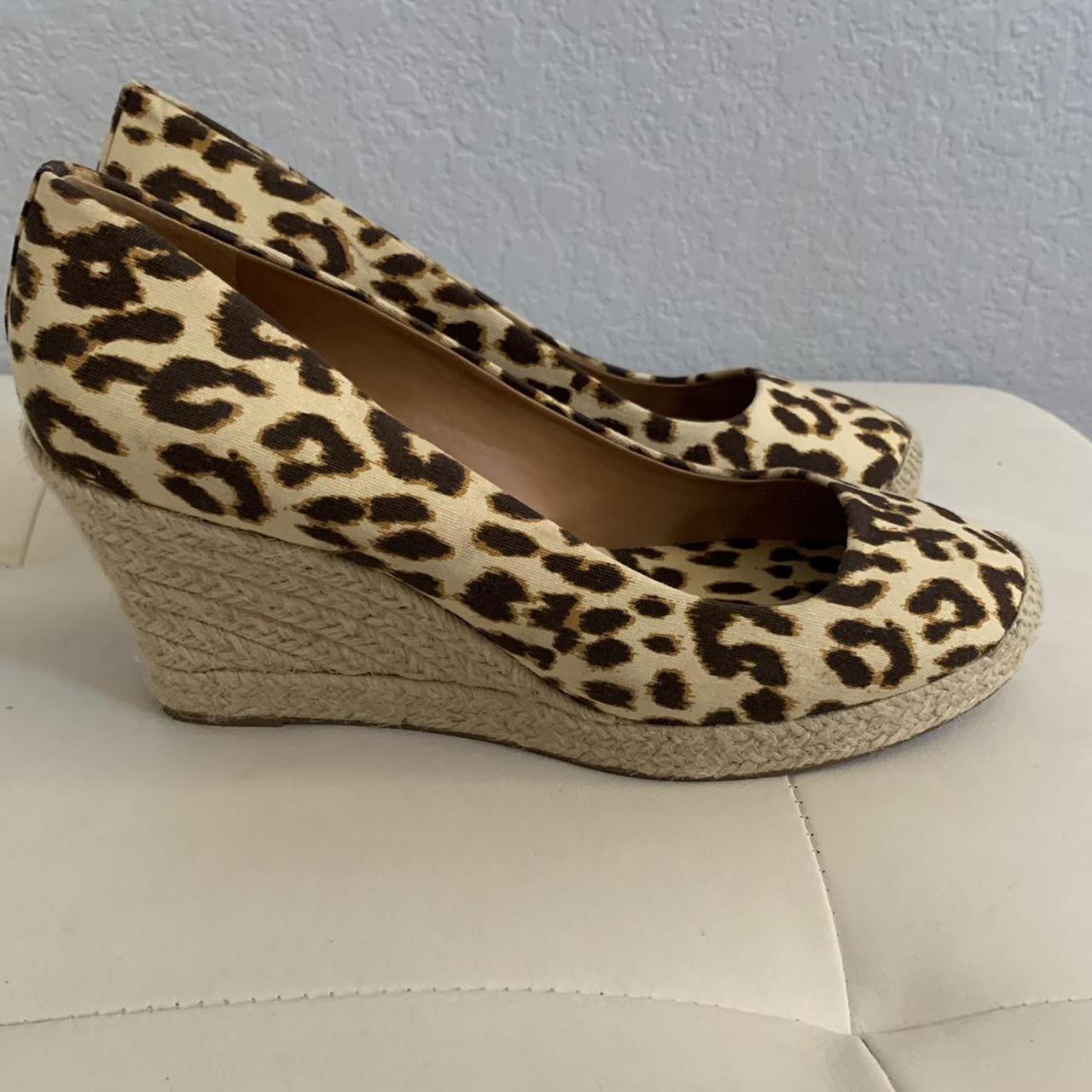 j crew leopard wedges