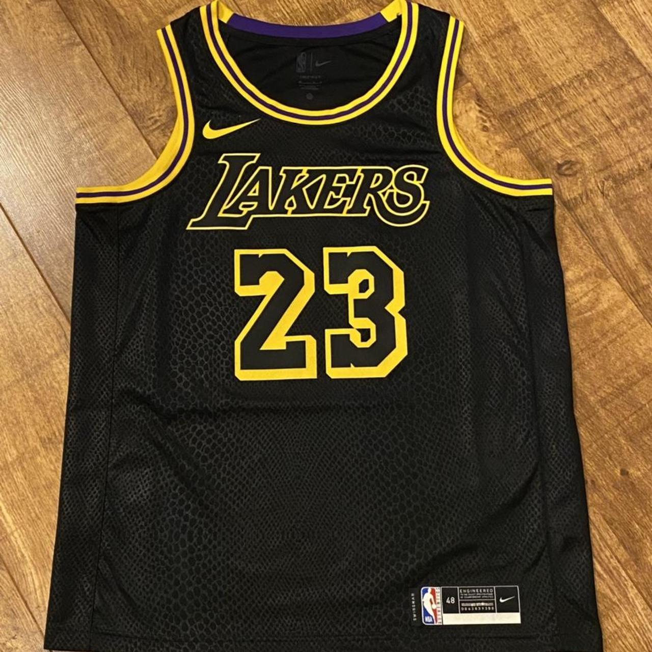 Lebron James Lakers Black Jersey Size L - Depop