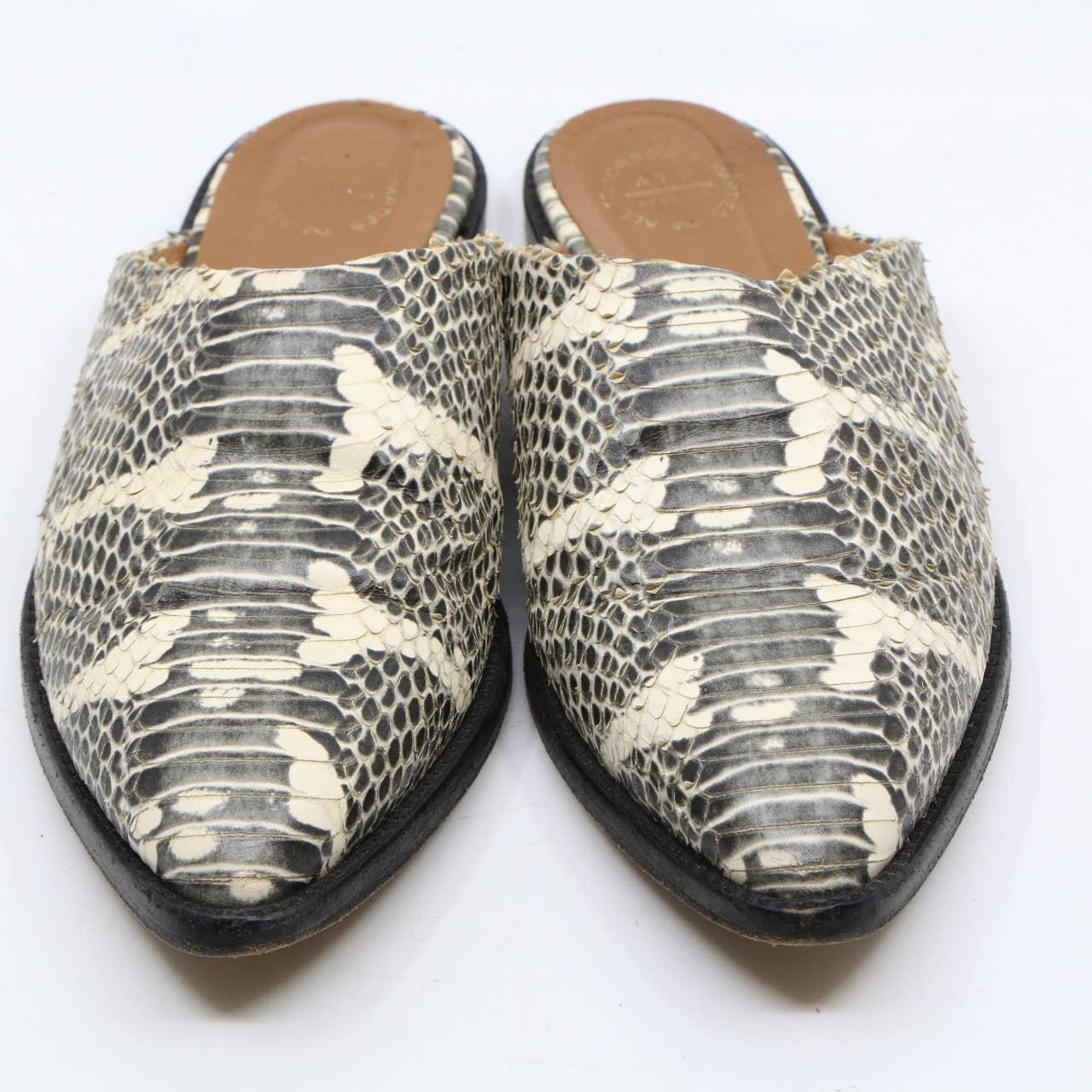 Snakeskin mule clearance shoes