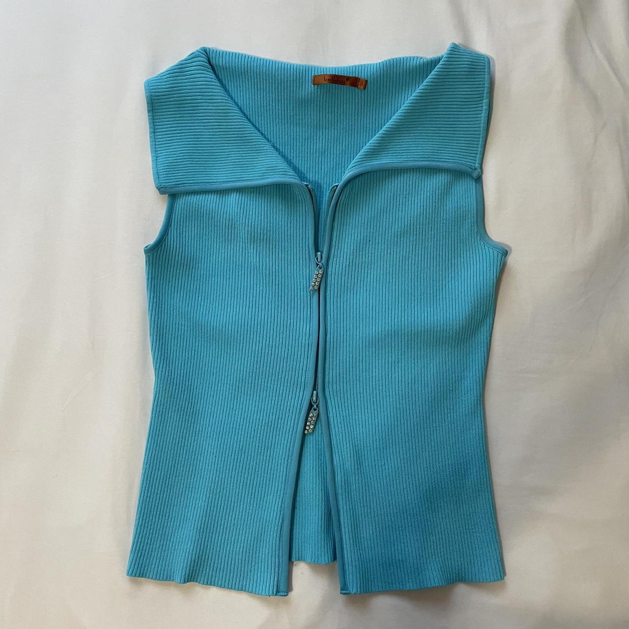 Belldini Women's Blue and Silver Vest