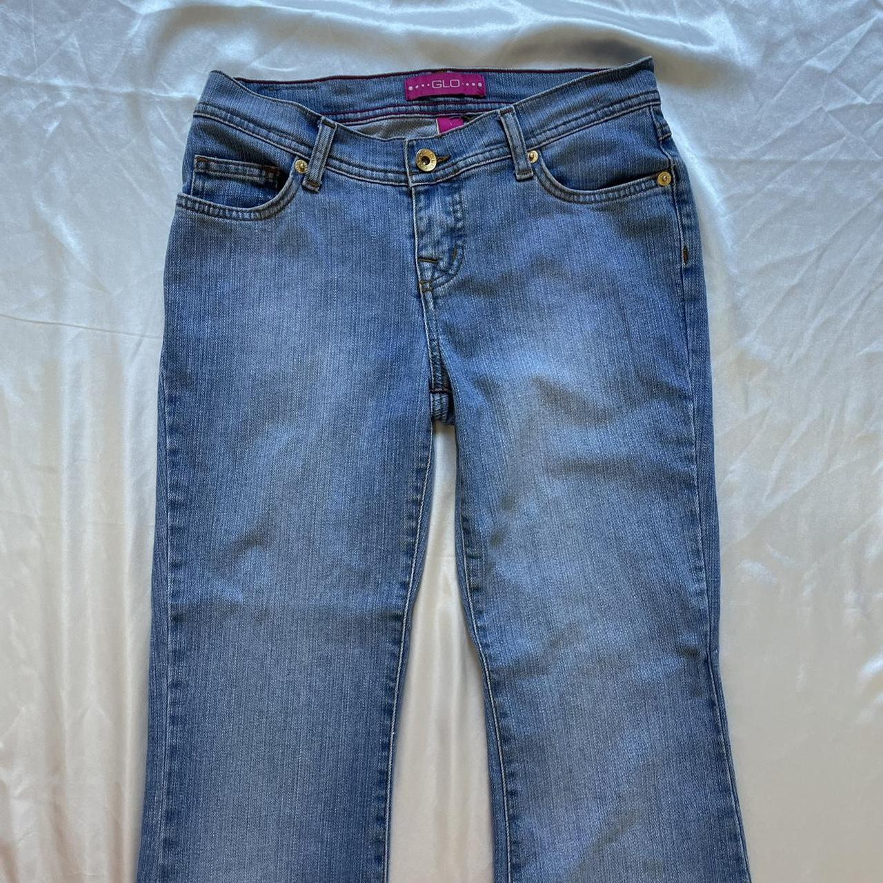 Women's Blue and Silver Jeans | Depop