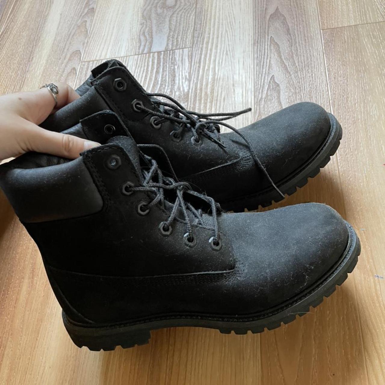 Timberland Women's Black Boots | Depop