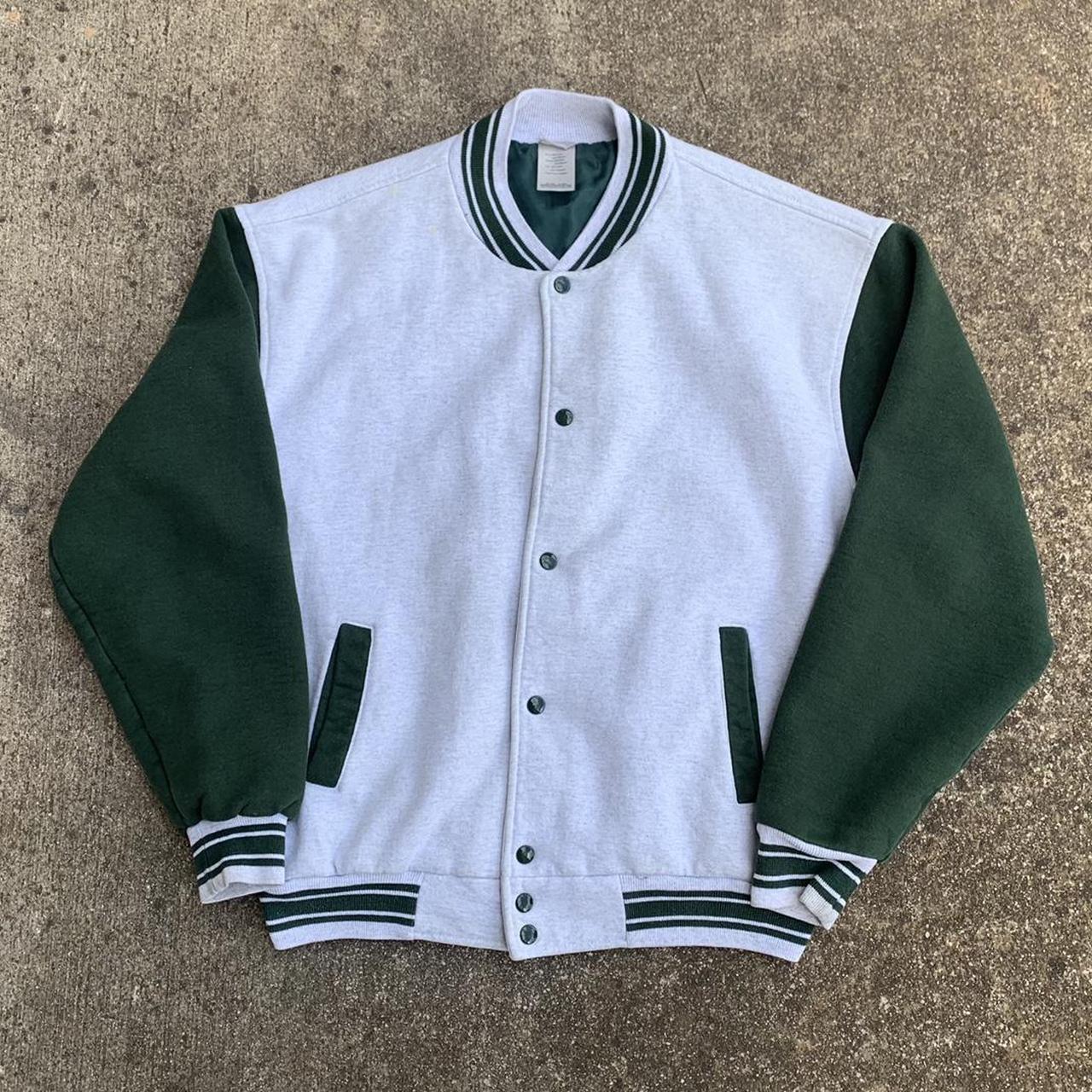 American Vintage Men's Green and White Jacket