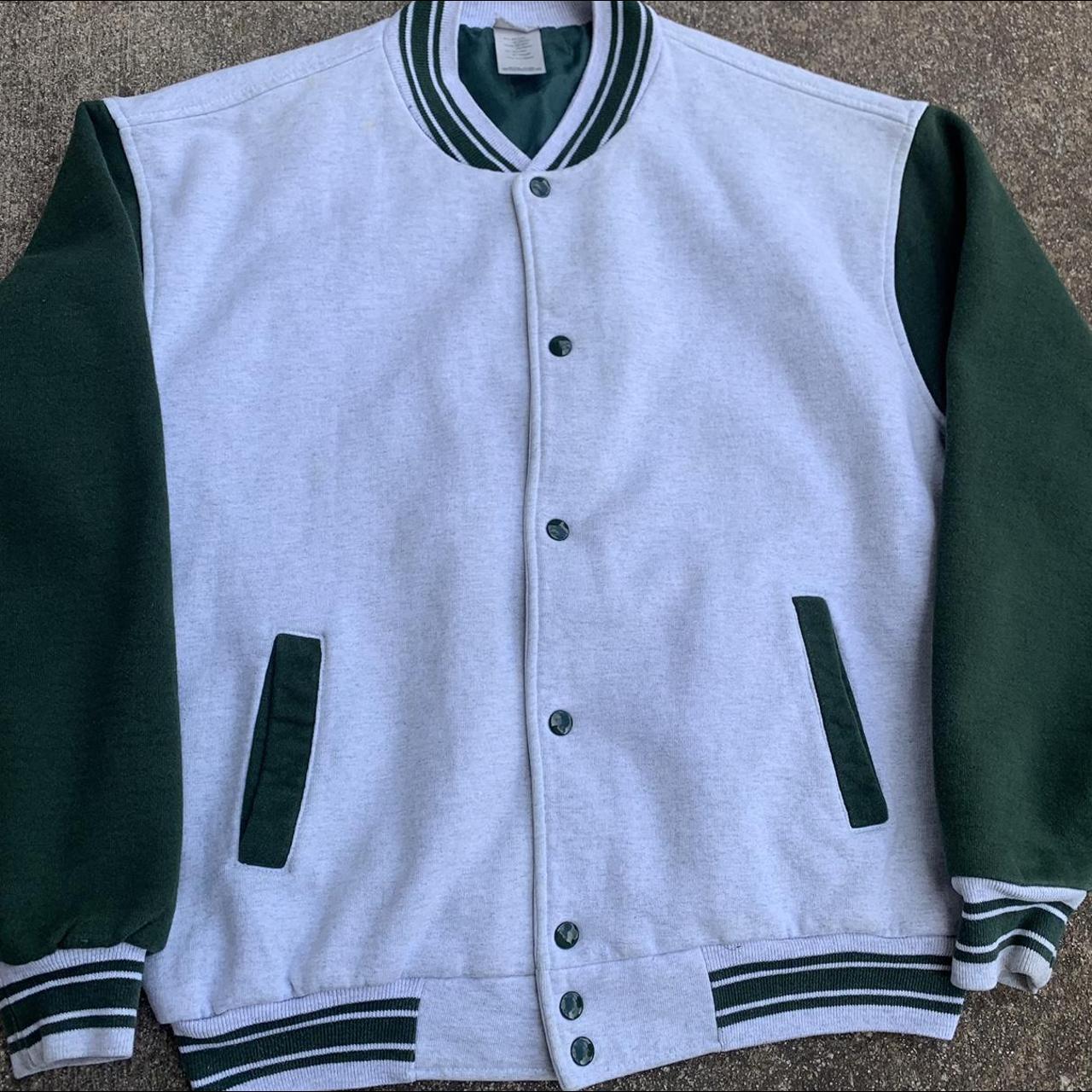 American Vintage Men's Green and White Jacket (2)