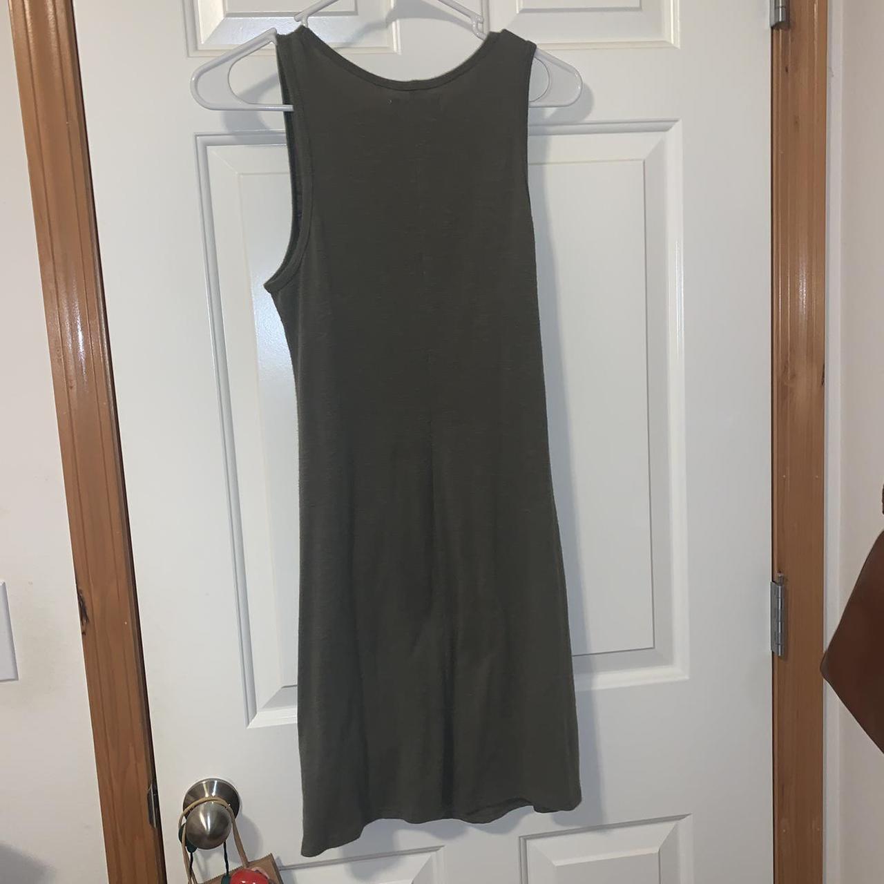 ABERCROMBIE olive twist front dress size medium ... - Depop