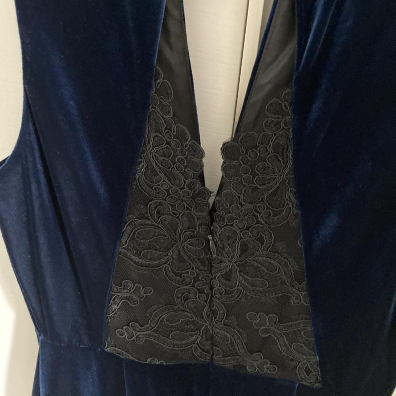 Crushed blue velvet jump suit #velvet #party... - Depop