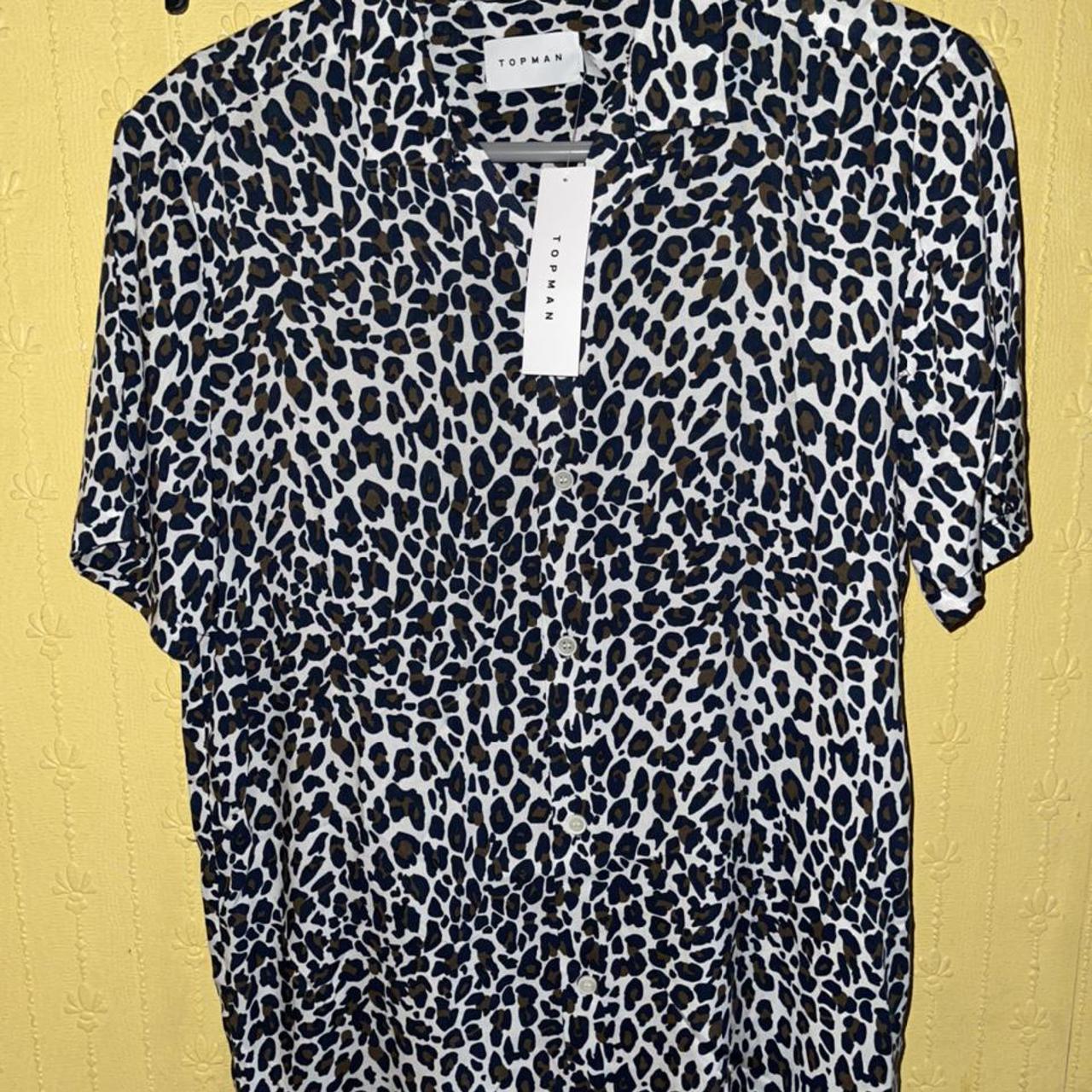 Topman boxy fit leopard print shirt brand new still... - Depop